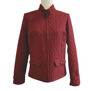 Merona Red Quilted Zip Jacket